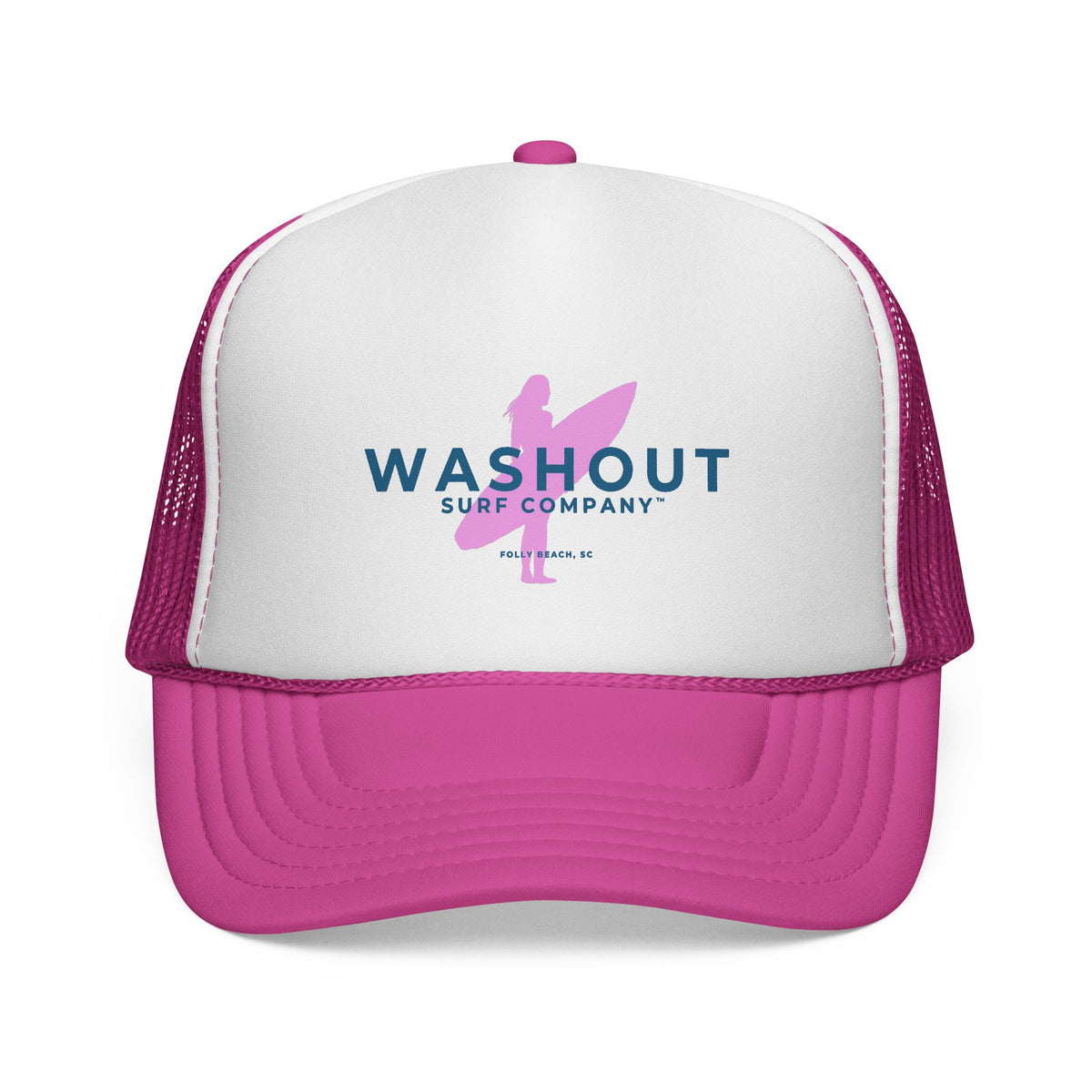 Washout Surf Company Pink Wahine Trucker Hat